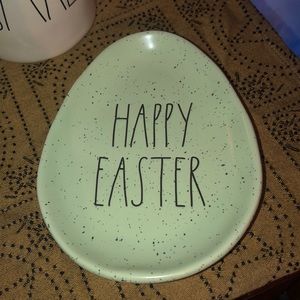 Rae Dunn HAPPY EASTER Appetizer Plate Speckled